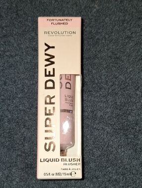 Revolution Super Dewy Liquid Blush In Fortunately Flushed